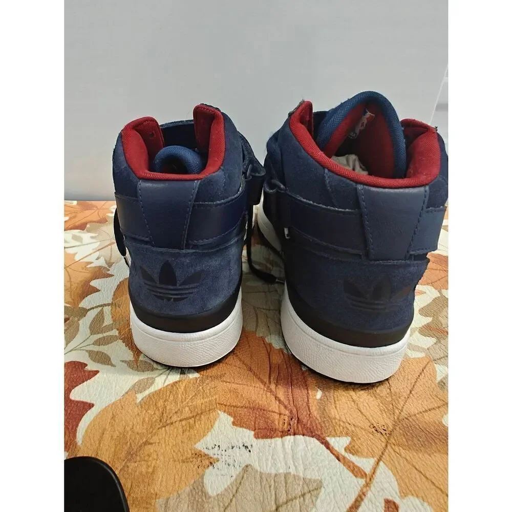 Adidas Forum Mid Cleveland Cavs 2007 LeBron NBA Finals Blue Suede Men's Shoes